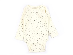 Petit Piao off white dot bodysuit